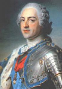 Louis XV King of France: Battle of Fontenoy on 11th May 1745 in the War of the Austrian Succession: picture by de la Tour
