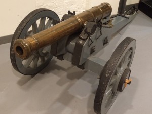 6 pounder field gun, the calibre of gun mainly used by General Braddock's army in the march to the Monongahela in 1755