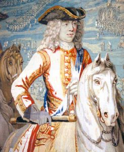 Duke of Marlborough at the Battle of Oudenarde 30th June 1708 War of the Spanish Succession: Blenheim Palace Tapestry