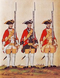 Hanover Regiments-of-Infantry von Zastrow senior, von Zastrow junior and von Sporcken: Battle of Rocoux 30th September 1746 in the War of the Austrian Succession: picture by Karsten