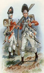 Grenadiers of the 2nd Coldstream Foot Guards: Battle of Guilford Courthouse on 15th March 1781 in the American Revolutionary War