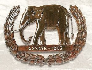 Elephant badge of the Madras Sappers and Miners awarded after the Battle of Assaye on 23rd September 1803 in the Second Mahratta War in India