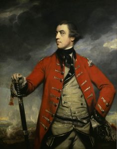 Major-General John Burgoyne: Battle of Saratoga on 17th October 1777 in the American Revolutionary War: picture by Joshua Reynolds: click here to buy this picture