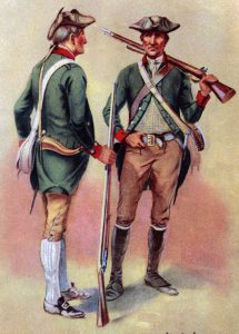 Seth Warner's Vermont Green Mountain Boys: Battle of Hubbardton on 7th July 1777 in the American Revolutionary War