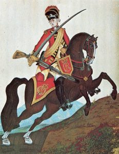 Light Dragoon: Battle of Guilford Courthouse on 15th March 1781 in the American Revolutionary War