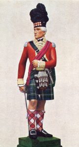 Officer of a highland regiment: Battle of Fort Washington on 17th November 1776 in the American Revolutionary War: statuette by Pilkington Jackson