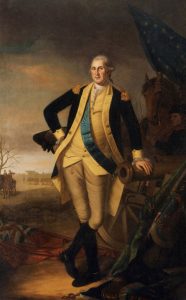 George Washington after the Battle of Princeton on 3rd January 1777 in the American Revolutionary War: picture by Charles Willson Peale: click here to buy this picture