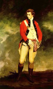 Colonel John St Leger: Battle of Saratoga on 17th October 1777 in the American Revolutionary War: picture by Joshua Reynolds: click here to buy a picture of Colonel St Leger