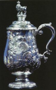 The Ramnuggur Cup, given to the 14th Light Dragoons by the 5th Bengal Light Cavalry after the Battle of Ramnagar on 22nd November 1848 during the Second Sikh War