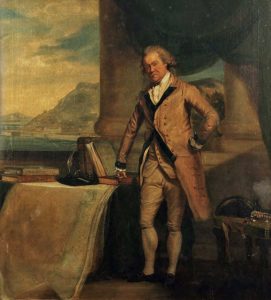 Major General Sir William Green in later life, with Gibraltar seen through the window: the Great Siege of Gibraltar from 1779 to 1783 during the American Revolutionary War