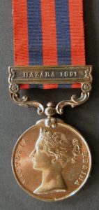 Indian General Service Medal with the clasp ‘Hazara 1891’: Black Mountain Expedition, 1st March 1891 to 29th May 1891 on the North-West Frontier in India
