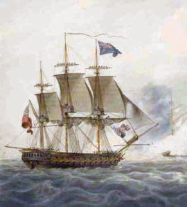 HMS Majestic: Battle of the Nile on 1st August 1798 in the Napoleonic Wars