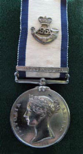 Naval General Service medal 1793-1840 with Copenhagen clasp and badge of the 95th Rifles: Battle of Copenhagen on 2nd April 1801 in the Napoleonic Wars