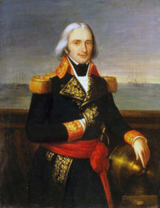 Admiral Brueys d’Aigalliers French commander killed at the Battle of the Nile on 1st August 1798 in the Napoleonic Wars