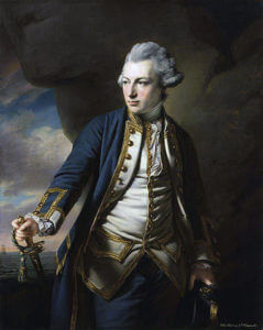 Admiral Sir John Jervis British commander at the Battle of Cape St Vincent on 14th February 1797 in the Napoleonic Wars: picture by Francis Cotes