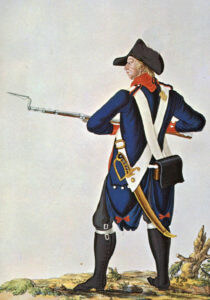 American Continental soldier: Battle of Germantown on 4th October 1777 in the American Revolutionary War