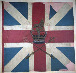 King's Colour of Barrell's King's Own Royal Regiment: Battle of Culloden 16th April 1746 in the Jacobite Rebellion