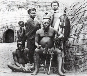 Chiefs Ntshingwayo kaMahole (seated) Zulu commander at the Battle of Isandlwana on 22nd January 1879 in the Zulu War