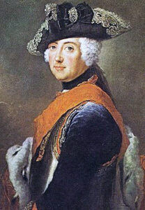 Frederick II, King of Prussia, commander of the Prussian Army at the Battle of Hohenfriedberg 4th June 1745 in the Second Silesian War