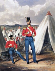 38th Regiment: Battle of Inkerman on 5th November 1854 in the Crimean War: print by Ackermann