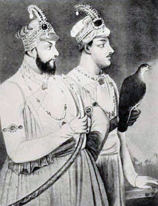 Mir Jafar Khan (left) and his son Mir Miran: Battle of Plassey on 23rd June 1757 in the Anglo-French Wars in India