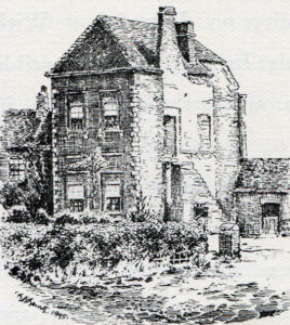 Long Marston Old Hall: Battle of Marston Moor on 2nd July 1644 in the English Civil War: drawing by C.R.B. Barrett