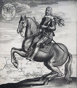 Robert Dereux, 3rd Earl of Essex, Parliamentary Commander at the Battle of Lostwithiel 11th August to 2nd September 1644 in the English Civil War: engraving by Wenceslaus Hollar