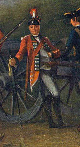 Officer of the 15th Light Dragoons: Battle of Emsdorf on 14th July 1760 in the Seven Years War