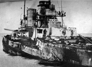 German Battle Cruiser SMS Seydlitz heavily damaged after the Battle of Jutland 31st May 1916