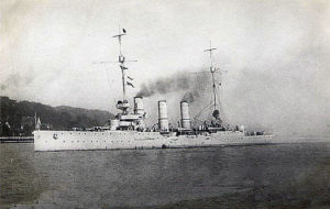 German Light Cruiser SMS Elbing sunk at the Battle of Jutland 31st May 1916