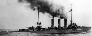 German Light Cruiser SMS Weisbaden sunk at the Battle of Jutland 31st May 1916
