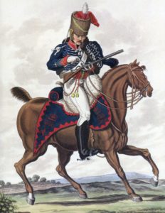 15th Light Dragoons (Hussars): Battle of Waterloo 18th June 1815: picture by Charles Hamilton Smith