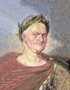 Vespasian as Emperor of Rome by Rubens: Battle of Medway on 1st June 43 AD in the Roman Invasion of Britain