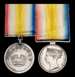 Jellalbad medal issued by the East India Company for the Siege of Jellalabad from 12th November 1841 to 13th April 1842 during the First Afghan War