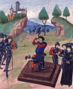 Execution of the Duke of Somerset after the Battle of Tewkesbury on 4th May 1471 in the Wars of the Roses