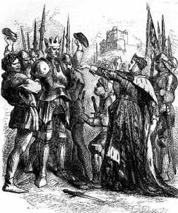 Duke of York in the mock coronation before being beheaded after the Battle of Wakefield on 30th December 1460 in the Wars of the Roses