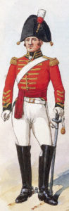 Officer of 5th Dragoon Guards: Battle of Villagarcia on 11th April 1812 in the Peninsular War:picture by Richard Simkin