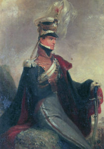 Lieutenant Colonel Bathurst Hervey, commanding 14th Light Dragoons at the Battle of Villagarcia on 11th April 1812 in the Peninsular War
