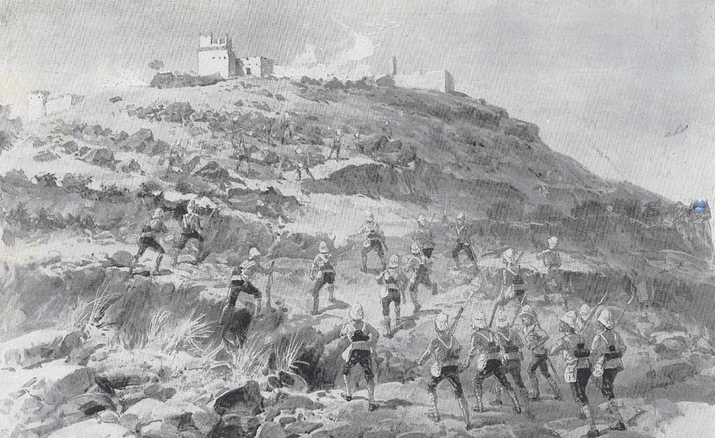 King's Own Scottish Borderers storming Arhanga Pass: Tirah North-West Front India 1897: