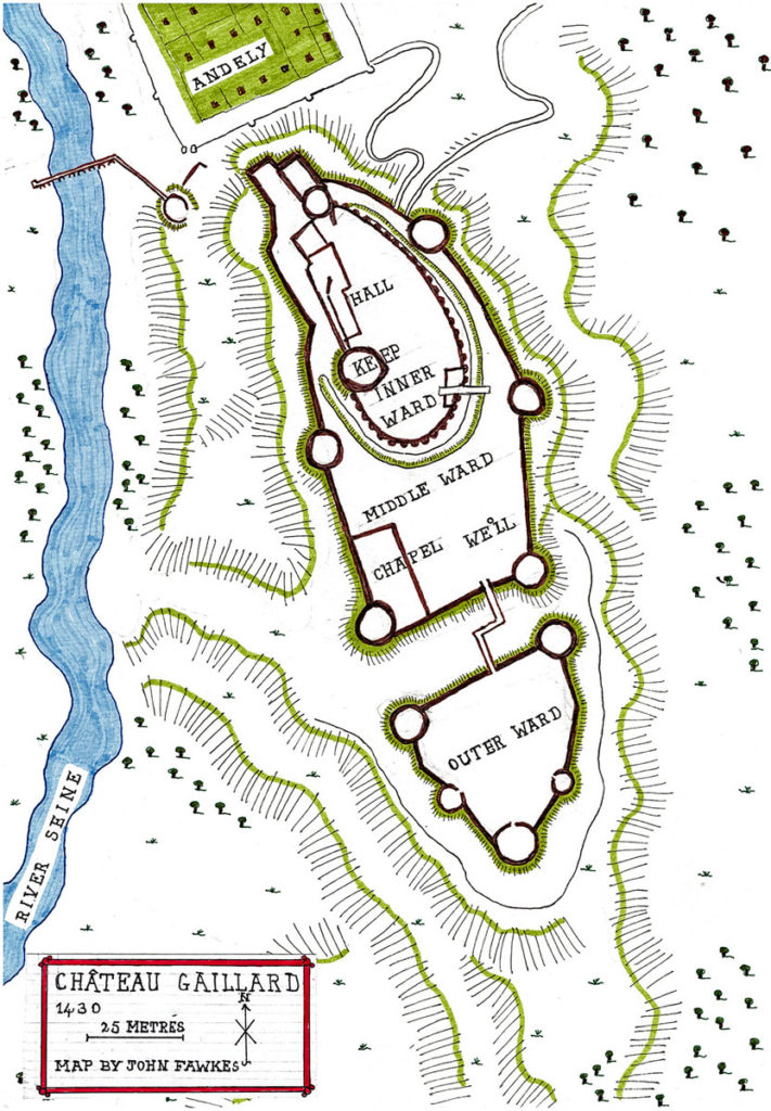 Chateau Gaillard: map by John Mackenzie