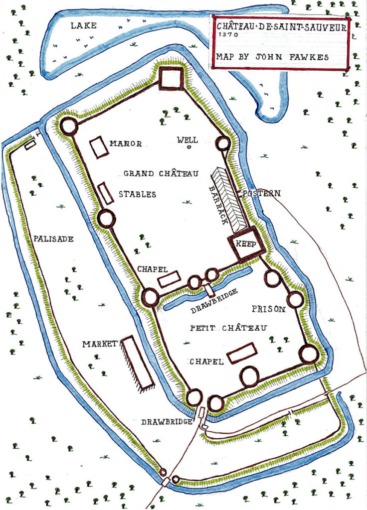 Chateau de Saint-Sauveur 1370: map by John Mackenzie